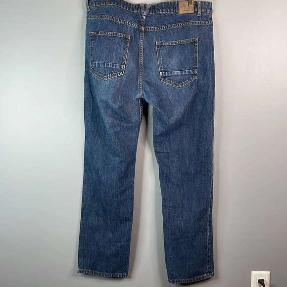 O’NEILL Mens Straight Leg Button Fly Jeans Blue Medium Wash Denim 5 Pocket 36 - Picture 8 of 13